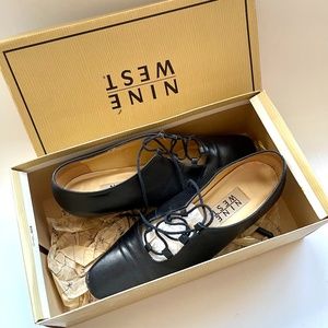 nine west ghillie laced leather pumps 7.5